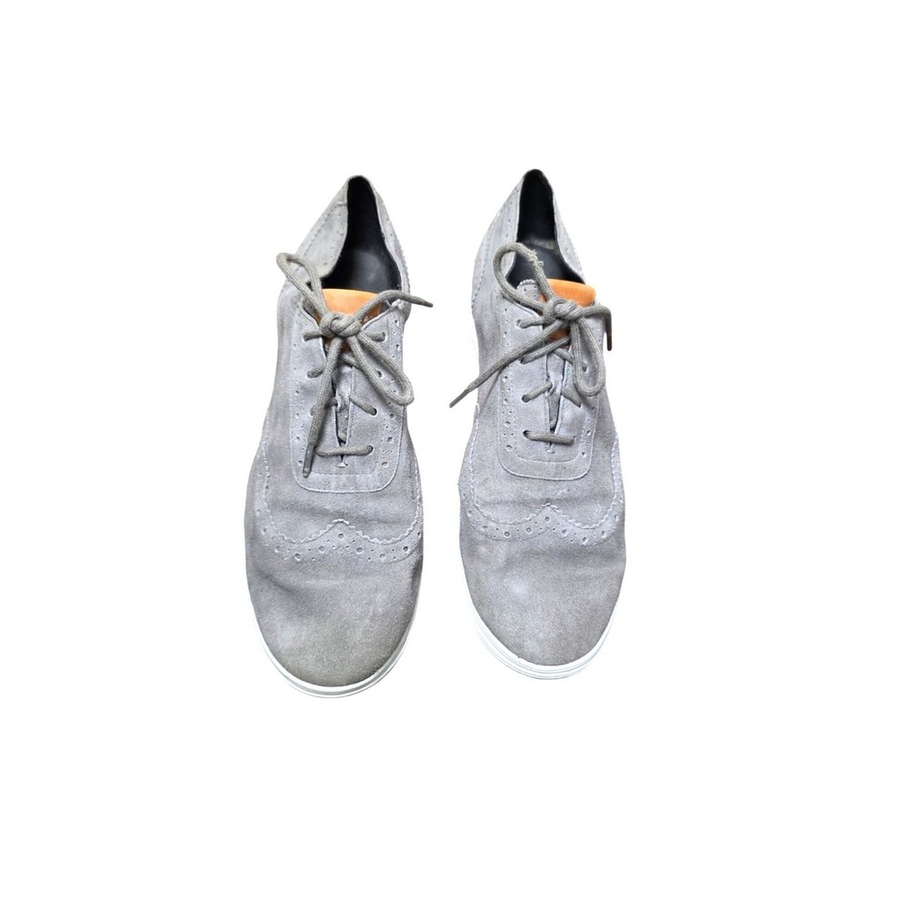 Cole Haan Grand S.O Women's Gray Suede Wingtip Lace Up Oxfords Sneaker Size 9.5B